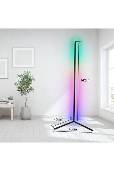 COOYA RGB Floor Lamp, Color Changing Modern Lamps, 140CM With Remote Controller Metal Colorful Lamps