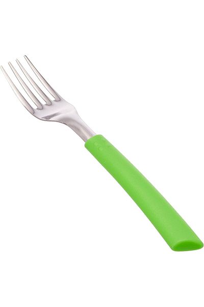 TRAMONTINA Since 1911, Made In Brazil - Brisa Stainless Steel Table Fork With Green Polypropylene Handle