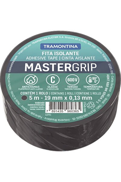 TRAMONTINA منذ عام 1911، صنع في البرازيل - شريط كهربائي مقاوم للهب أسود مقاس ...