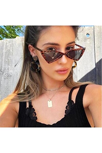 Toz Vintage Krazzi Butterfly Leopard Cat Sunglasses - Black Glass