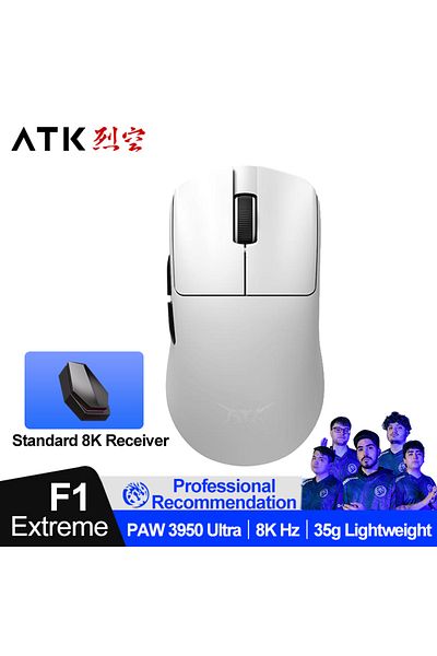 Choice ماوس الألعاب اللاسلكي ATK BlazingSky F1 Extreme PAW3950 Ultra Dual-Mode 8000Hz 35