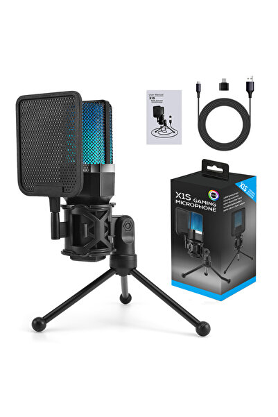 Choice ميكروفون مكثف احترافي من طراز B للكمبيوتر الشخصي والكمبيوتر المحمول وألعاب الكمبيوتر عبر USB وسلكي وبث صوتي