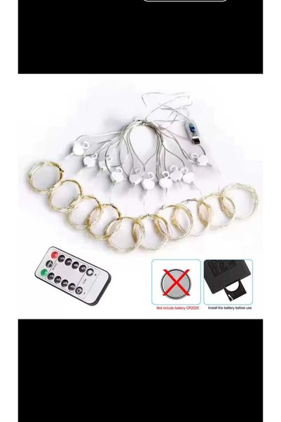 AUSVAR Kumandalı Perde Led 8 Animasyonlu Peri Led Usb Girişli 3mx3m (300CMX300 CM) Perde Takma Aparatlı