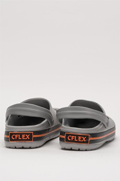 Liger Unisex Confort Medical Nurse Sabo Slippers Gray-Orange