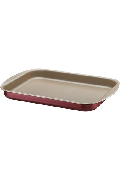 TRAMONTINA Since 1911, Made In Brazil - Brasil 40cm 3.8l Red Aluminum Flat Roasting Pan