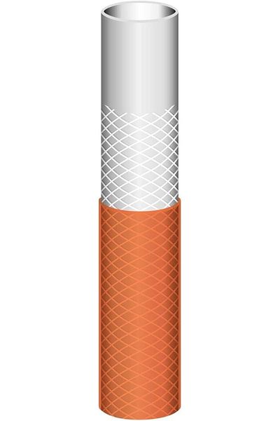 TRAMONTINA Since 1911, Made In Brazil - 25m 1/2-inch Dia Flex Garden Hose In Orange With 3-layer Pvc Fiber