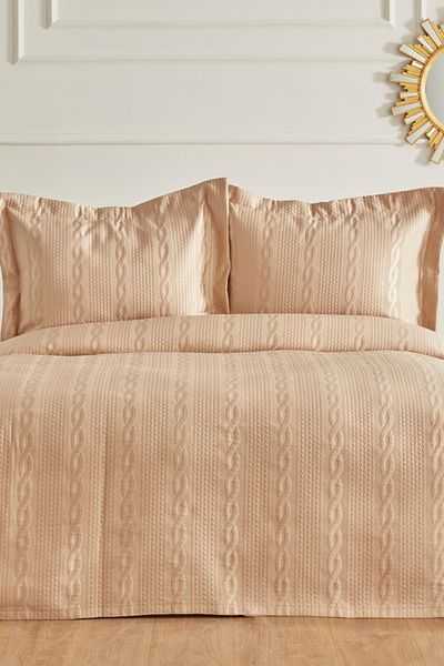 Nautica Home Rope Double Bed Cover Set Beige