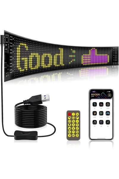 idragon 20X64 Matrix Led Panel Cama Yapışan Telefon Kontrollü Led Lamba