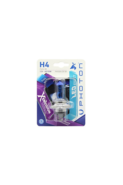 Photon H4 12v 60/55w Beyaz Xen Vision Tekli Blister Ampul