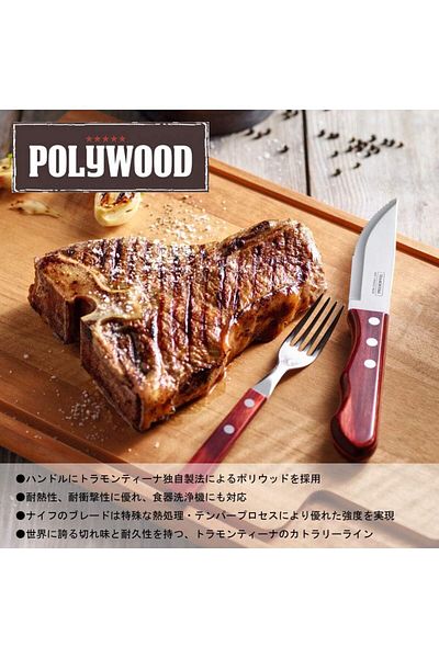 TRAMONTINA Since 1911, Made In Brazil - Polywood 4 Inches Table Knife With Stainless Steel Blade