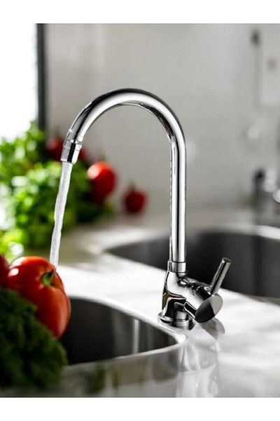 HMS Aqua Brass Kitchen Sink Faucet with Movable Head (Brass Parts)