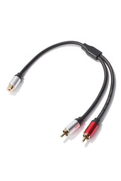 Choice استنادًا إلى الصورة، 1 قطعة من قابس RCA أنثى إلى قابسين ذكرين، كابل محول صوت AUX، محول قابس مساعد Y