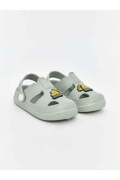 LC Waikiki Σανδάλια για αγοράκια με πράσινο εμπριμέ LCW STEPS