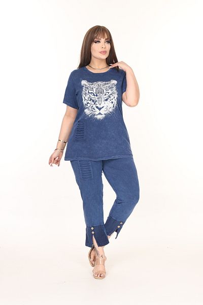 özle fashion Stone Printed Top and Bottom Set