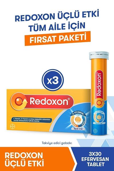 Redoxon Triple Effect 30 Effervescent Tablets - 3 Pieces