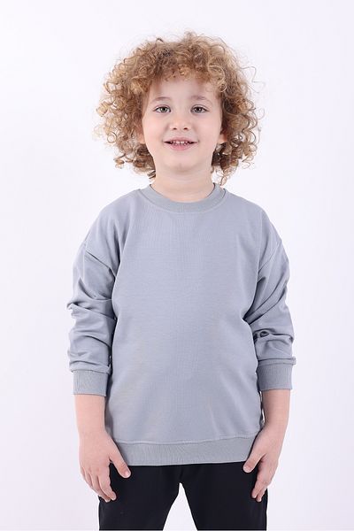 Lovexi Детски суитшърт Oversize Basic Seasonal Grey