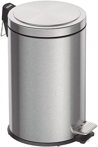 TRAMONTINA Since 1911, Made In Brazil - 12l Stainless Steel Pedal Trash Bin With A Removable Internal Bucket