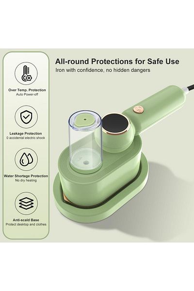 COOYA Portable Steam, 140ml super Mini Iron, Handheld Folding, Dry and Wet Dual-use Ironing