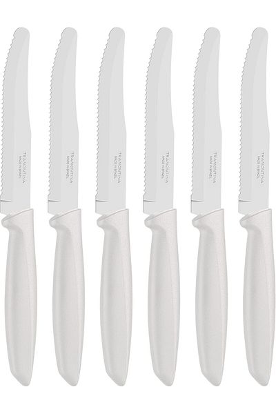 TRAMONTINA Since 1911, Made In Brazil - Plenus 6 Pieces Fruit Knife Set With Stainless Steel Blades