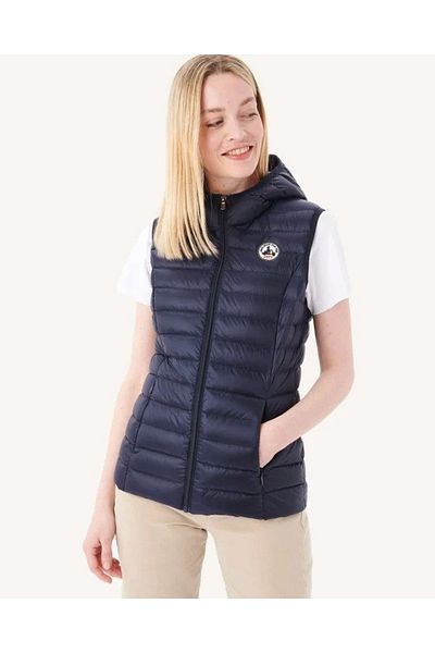 Jott Women's blue hooded vest Jott Mali Marine