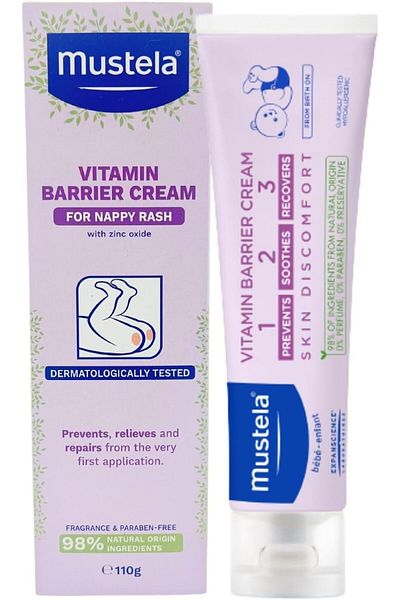 Mustela موستيلا 1 2 3 كريم فيتامين حاجز، 100 مل