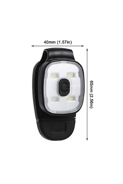 JOCESTYLE A LED Clip Flashlight 3 Lighting Modes USB Rechargeable Clip On Light Safety Warning Running Lights.