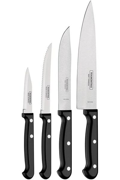 TRAMONTINA Since 1911, Made In Brazil - Ultracorte 4 Pieces Knife Set With Stainless Steel Blade