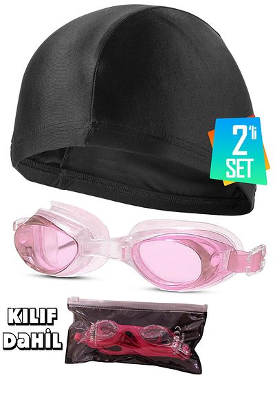 Telvesse 2 Pcs Bonnet Adult Swimmer, Waterproof with Cover, Sea and Piscinoglu Green 1015