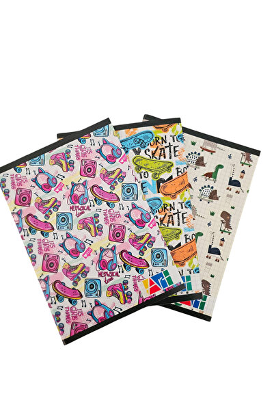 Limonnorf A5 60 coli Copertă din PP Caiet cu carouri 3 buc