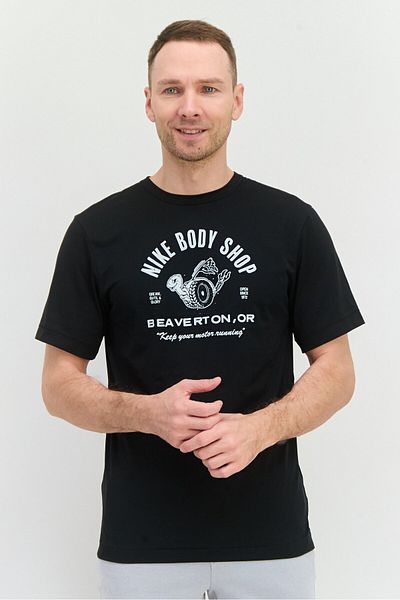 Nike Men Dri-fit Short Sleeves Training T-shirt, Black