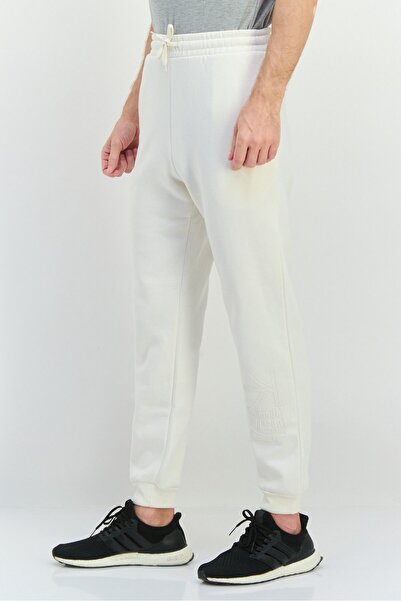 Fudo Men Regular Fit Brand Logo Jogger Pants, Cream