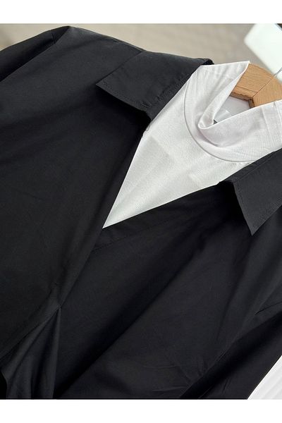 Ebrar Store Μαύρο μπουφάν με κορδόνια - Çİ494