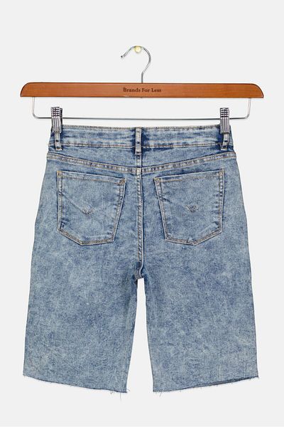Hudson Kids Girl Washed Denim Shorts, Wash Blue