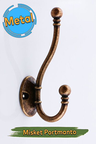 Badem10 Misket Askı Antik Bakır Vestiyer Portmanto Dolap Askılık Askılığı Duv...