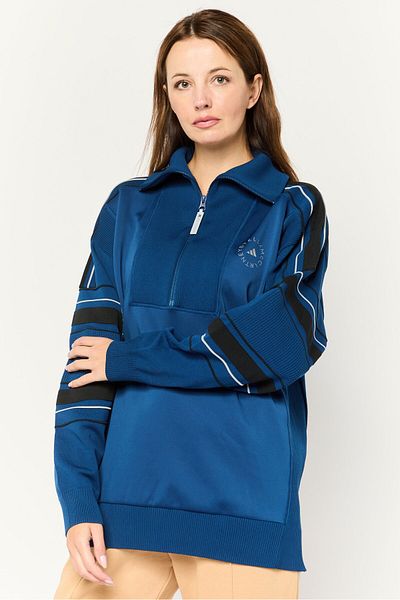 adidas by Stella McCartney Women Sportswear Fit Long Sleeves Outdoor Sweatshirt, Navy