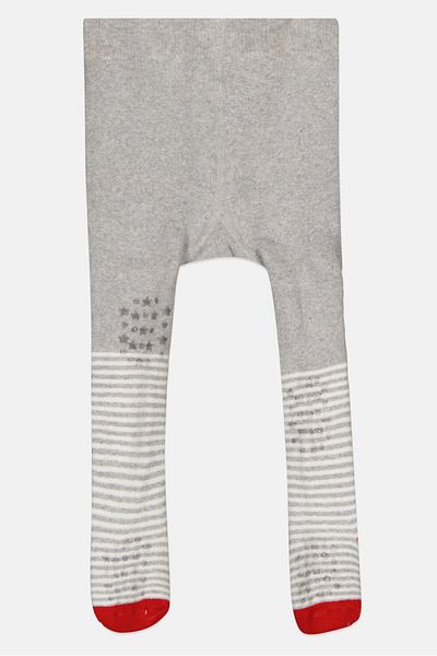 Cool Club Toddlers Girl Graphic Print Tights, Grey