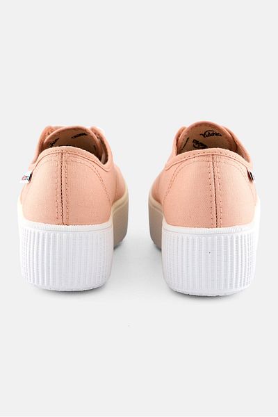 Victoria Women 1915 Doble Lona Lace Up Outdoor Shoes, Peach