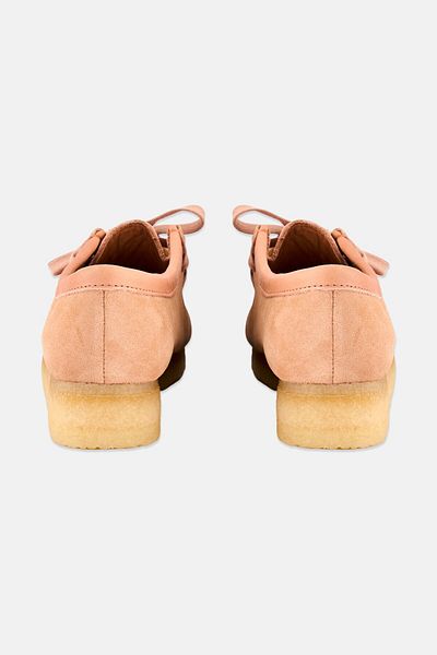 CLARKS Women Standard Wallabee Lace Up Shoes, Peach