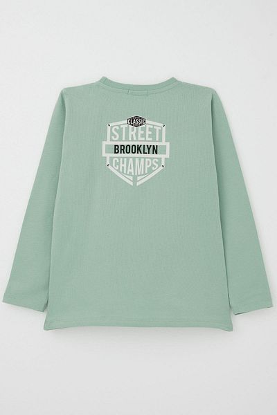 Breeze Boy's Long Sleeve T-Shirt Street Champion Car Print 4-8 Years, Aqua Green