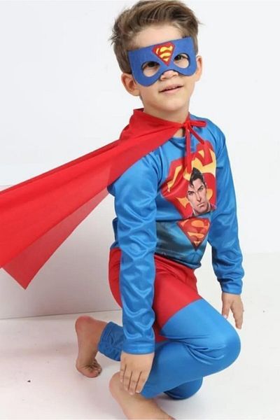 LifeForModa Boy's Superman Costume - Superhero Costume with Cape