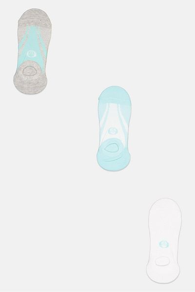 Sergio Tacchini Women 3 Pairs Graphic Print Invisible Socks, Multicolor