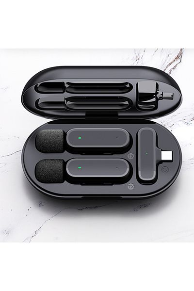 SENXIN K61 Typec Wireless Hd Radio Live Microphone K61 Dual Mic 20 Meters For Mobile Phone Tiktok, Short Vi
