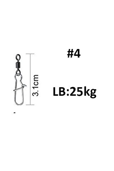 Choice مقاس 4 50 قطعة #2/4/6/8/10/12 محمل موصل دوار لصيد الأسماك، موصل دوار ل...