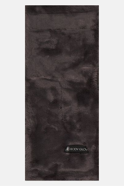 Body Glove أوشحة نسائية من الفرو الصناعي بلونين، 110 × 22 سم، فحمي