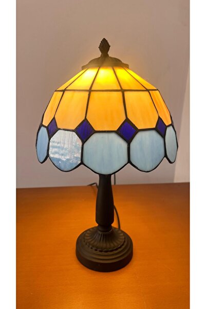 Genel Markalar El Yapımı Vitray Retro Barok Abajur Masa Lambası Oturma Yatak ...