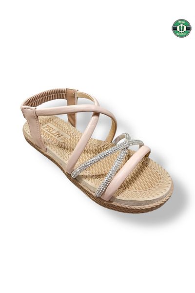KAŞGAR Knitted Patterned Non-Slip Sole Soft Mother Daughter Sandals