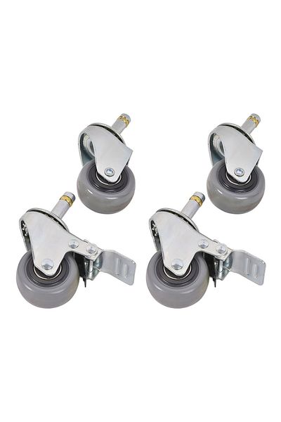 Tactix 4-Piece Heavy Duty Castor Wheels 2 x 1inch
