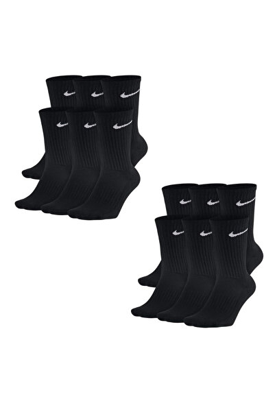 Nike Performance Cushion Crew Socks 12'lı  Paketiçi 6 lı  2 paket Ekonomik  SX7666-100-SX7666-010