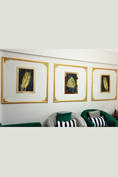 DİECOR Dekoratif Polistren 1 Adet Gold 4 Cm Duvar Çıtası