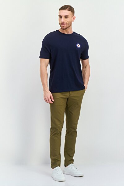 Ben Sherman Men Crew Neck Short Sleeves Brand Logo T-Shirt, Navy
